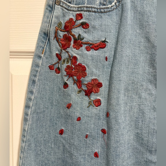 A.N.A Embroidered Denim Jean Skirt Size 14 - Picture 8 of 9